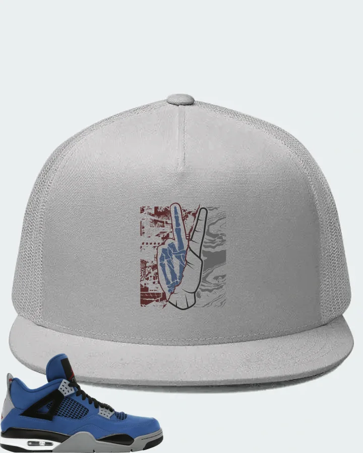 Jordan 4 Retro Sneaker Matching White Hat - Peace of mind