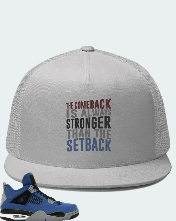 Jordan 4 Retro Sneaker Matching White Hat - The Comeback