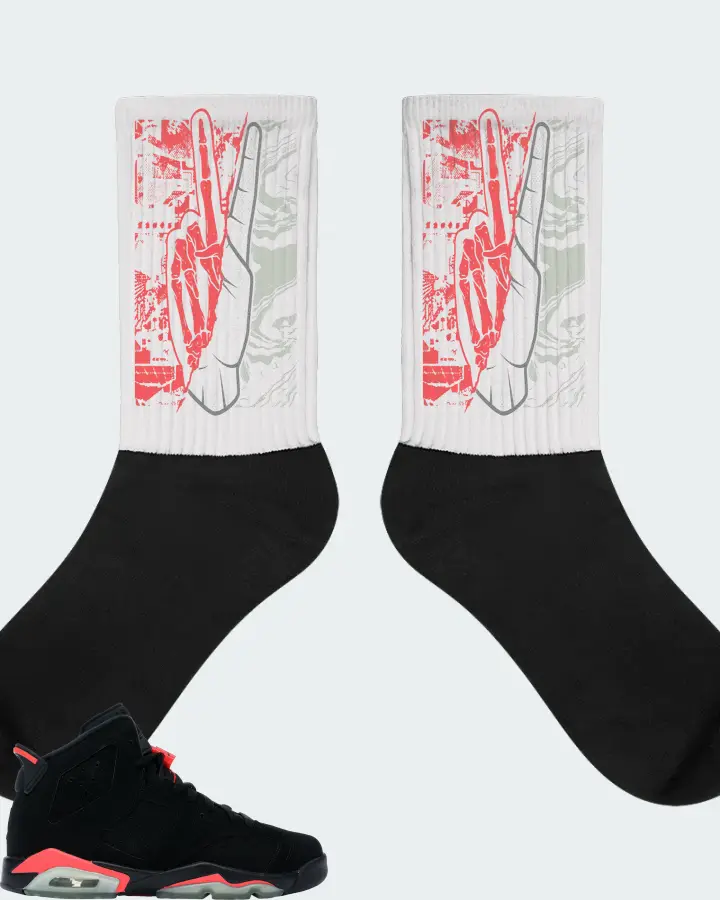 Jordan 6 Retro Sneaker Matching White Socks - Peace of mind