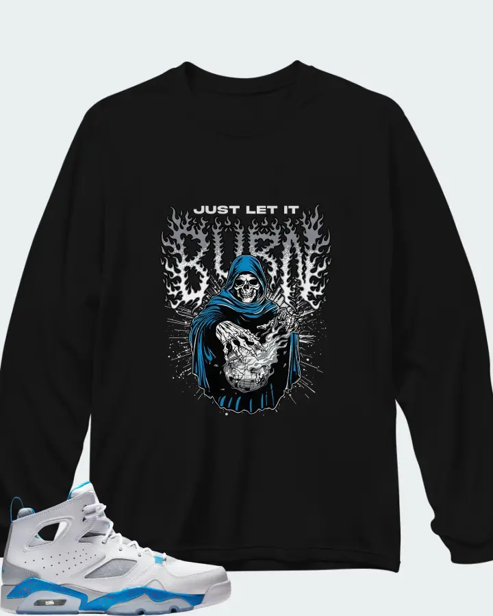 Air Jordan Flight Club 91 Wolf Grey Matching Long Sleeve T-Shirt