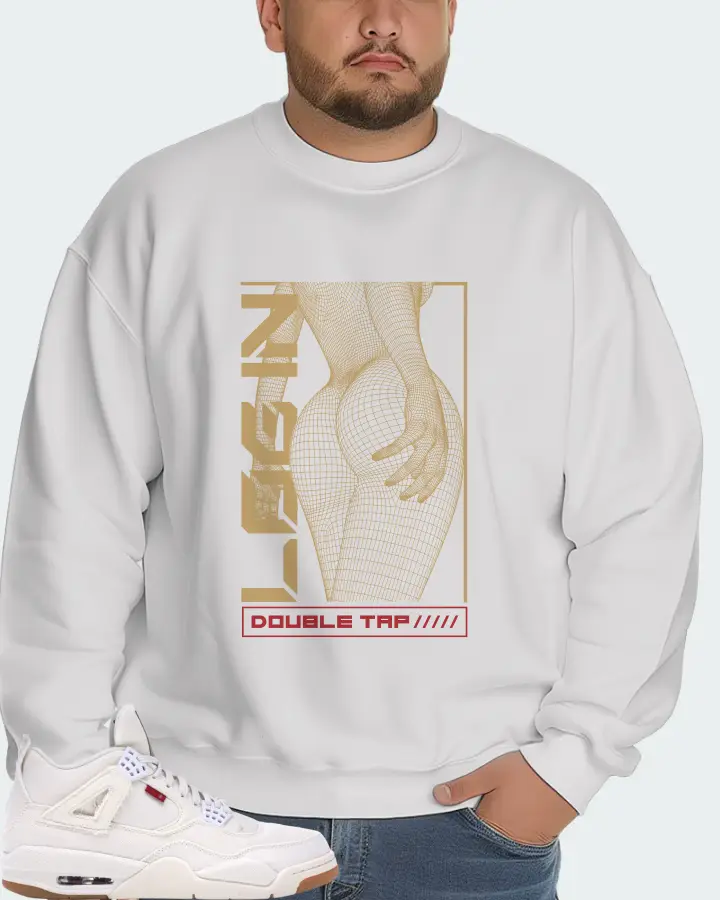 Jordan 4 Retro Sneaker Matching White Sweatshirt (LOGIN) - View 6