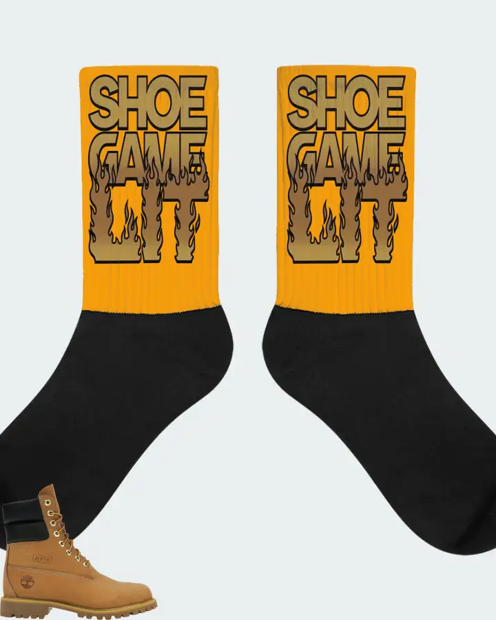 Timberland Premium 7.5" Sneaker Matching Gold Socks - Shoe Game Lit Refreshed