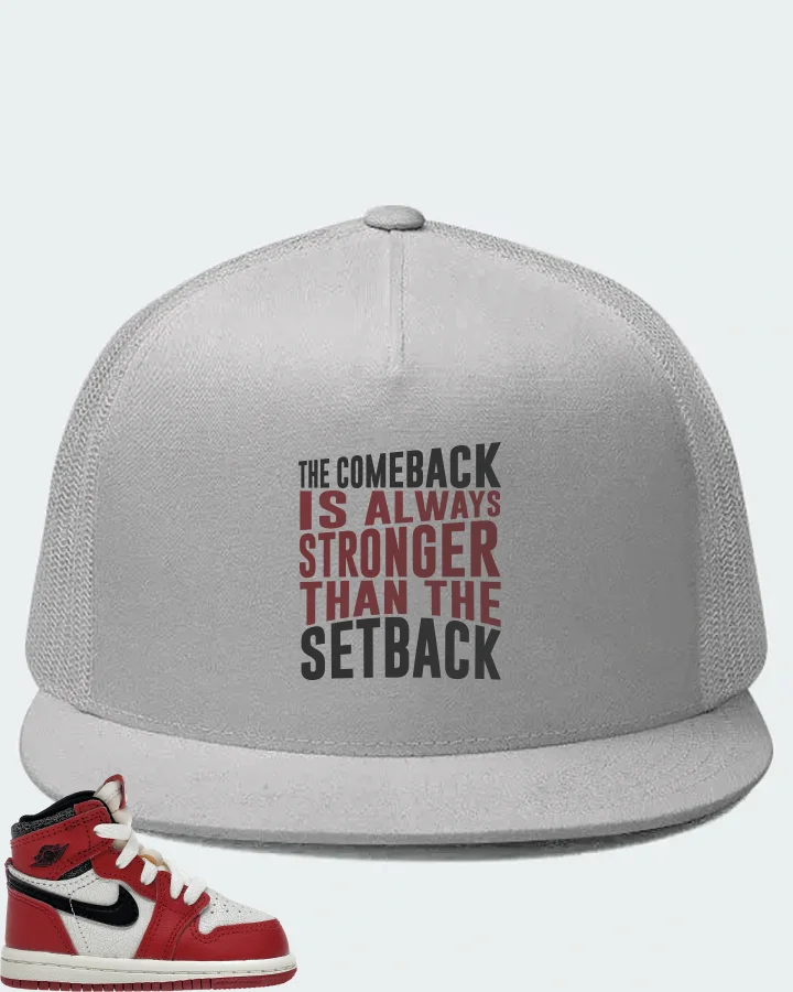 Jordan 1 Retro High OG Sneaker Matching White Hat - The Comeback