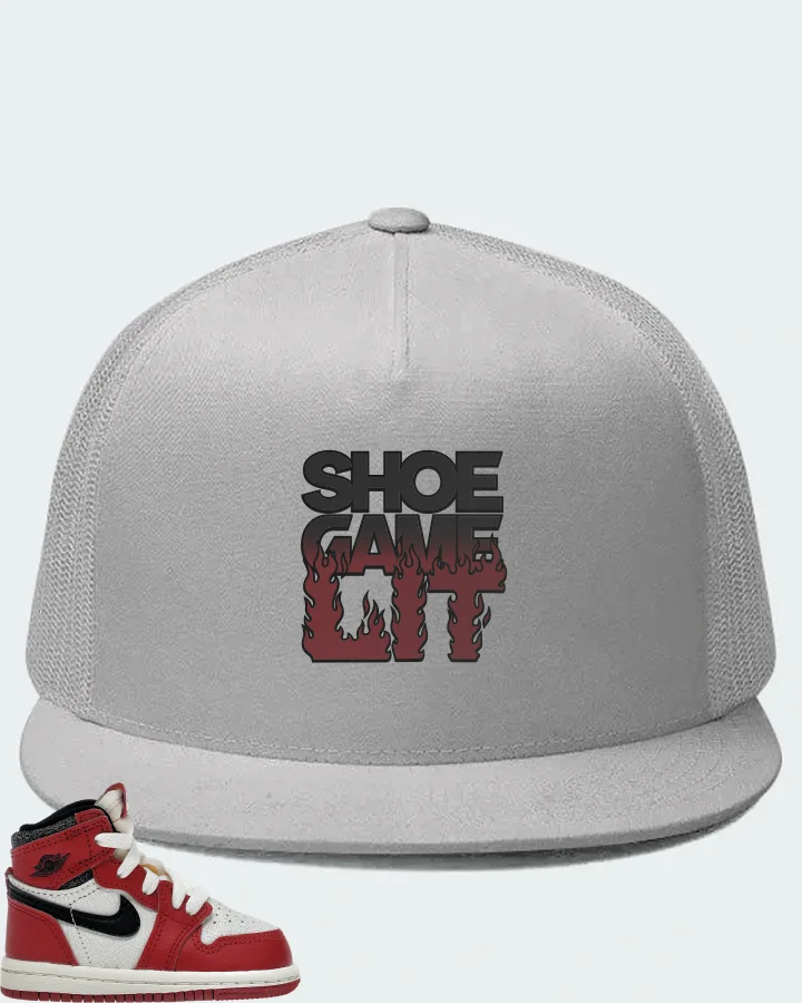 Jordan 1 Retro High OG Sneaker Matching White Hat - Shoe Game Lit Refreshed