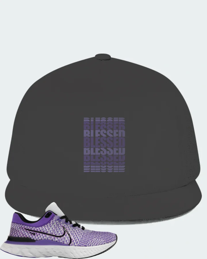 Nike React Infinity Run Flyknit 3 Sneaker Matching Dark Grey Hat - BLESSED Many Times