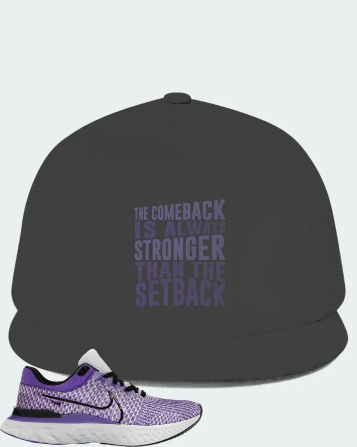 Nike React Infinity Run Flyknit 3 Sneaker Matching Dark Grey Hat - The Comeback