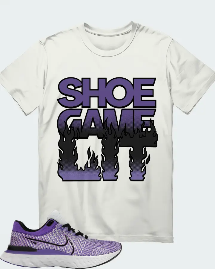 Nike React Infinity Run Flyknit 3 Sneaker Matching Ash T-Shirt - Shoe Game Lit Refreshed