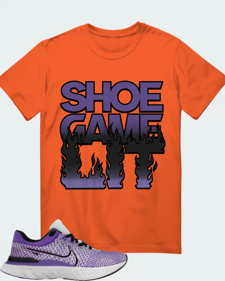 Nike React Infinity Run Flyknit 3 Sneaker Matching Orange T-Shirt - Shoe Game Lit Refreshed