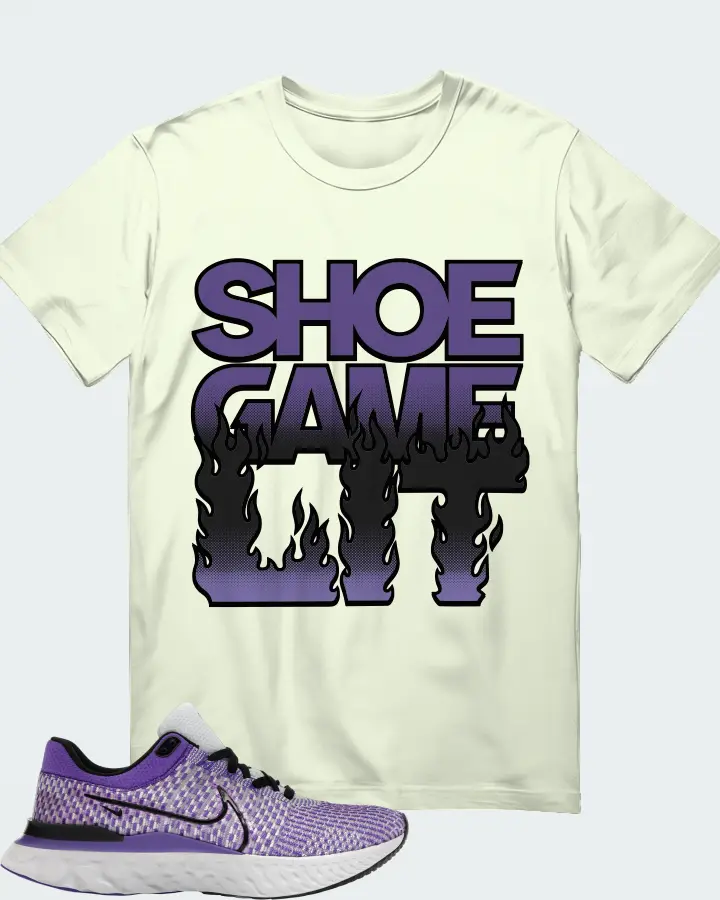 Nike React Infinity Run Flyknit 3 Sneaker Matching Citron Gildan T-Shirt - Shoe Game Lit Refreshed