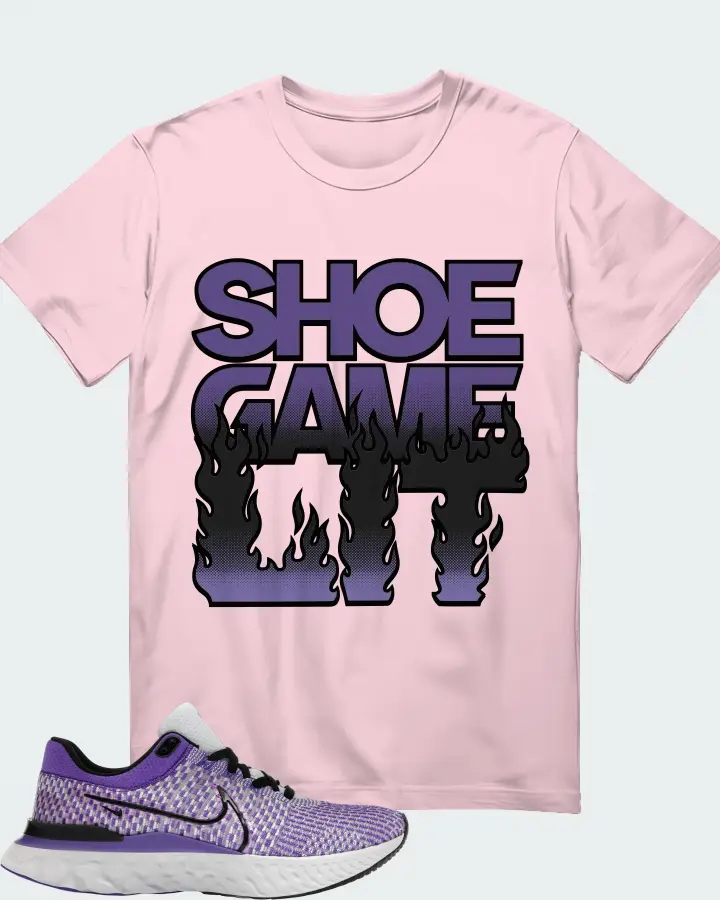 Nike React Infinity Run Flyknit 3 Sneaker Matching Soft Pink T-Shirt - Shoe Game Lit Refreshed