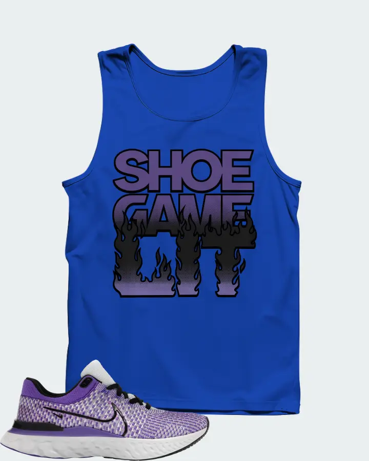 Nike React Infinity Run Flyknit 3 Sneaker Matching Royal Blue Tank Top - Shoe Game Lit Refreshed