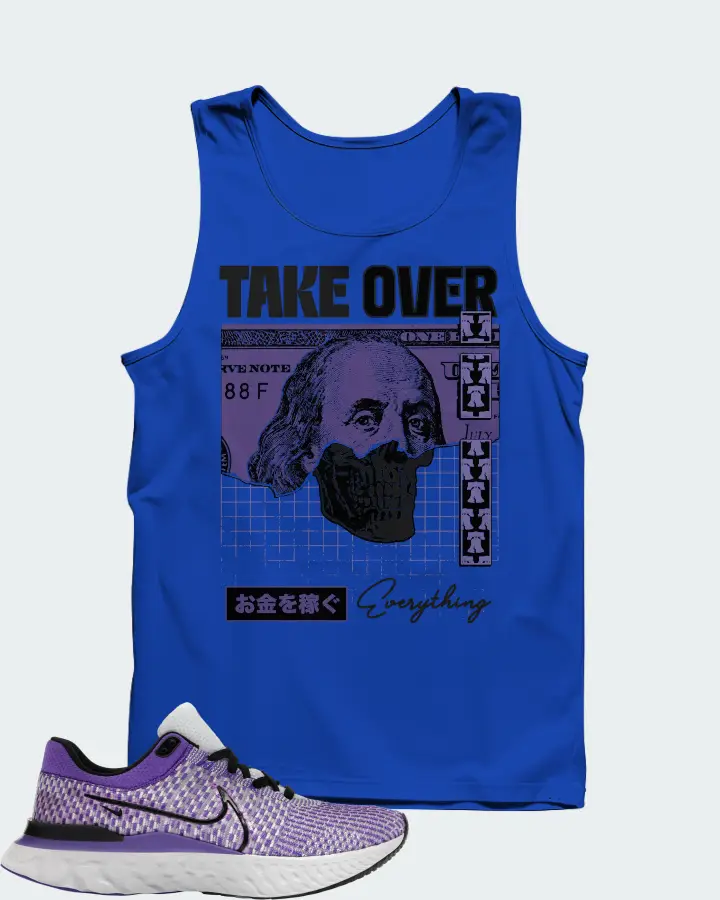 Nike React Infinity Run Flyknit 3 Sneaker Matching Royal Blue Tank Top - Take Over