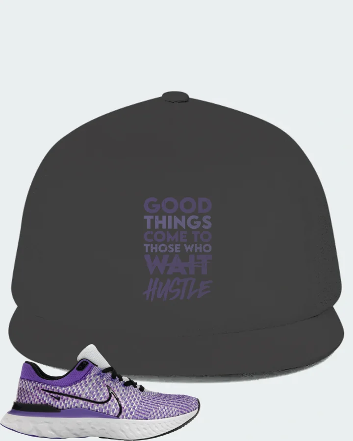 Nike React Infinity Run Flyknit 3 Sneaker Matching Dark Grey Hat - Good Things Come