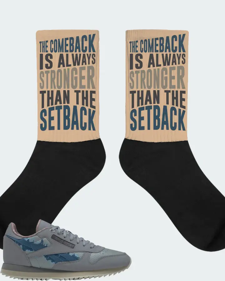 Reebok Classic Leather Ripple Sneaker Matching Cream Socks - The Comeback