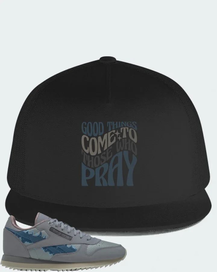 Reebok Classic Leather Ripple Sneaker Matching Black Hat - Good Things Come To Those Who Pray