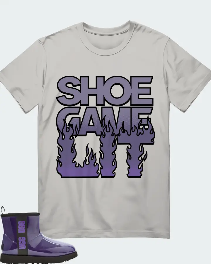 UGG Classic Clear Mini Boot Sneaker Matching Grey T-Shirt - Shoe Game Lit Refreshed