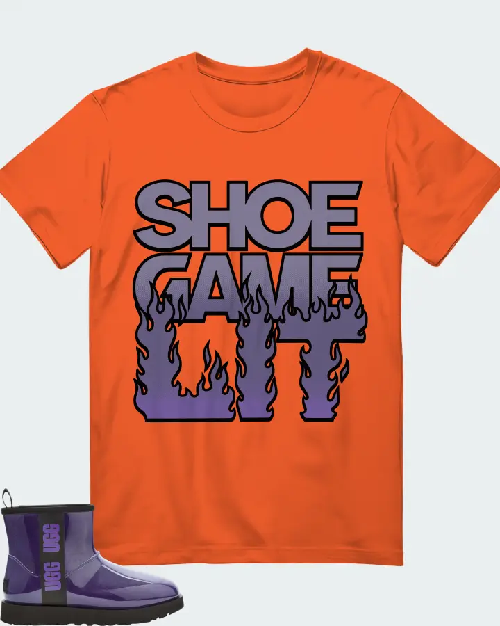 UGG Classic Clear Mini Boot Sneaker Matching Orange T-Shirt - Shoe Game Lit Refreshed
