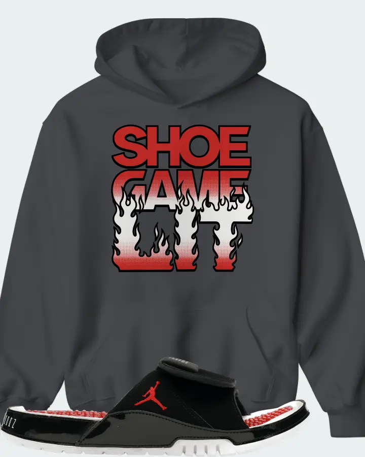 Jordan Hydro 11 Sneaker Matching Dark Grey Hoodie - Shoe Game Lit Refreshed