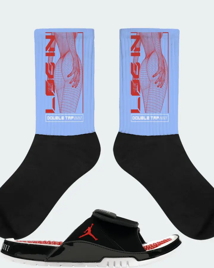 Jordan Hydro 11 Sneaker Matching Carolina Blue Socks (LOGIN) - View 1