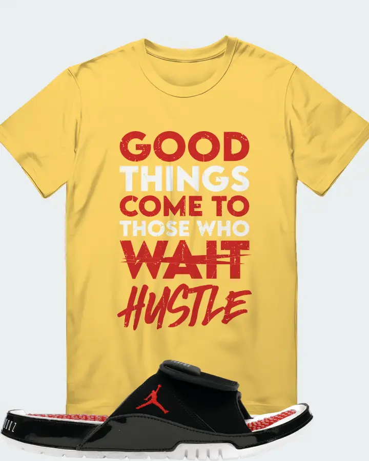 Jordan Hydro 11 Sneaker Matching Yellow T-Shirt - Good Things Come