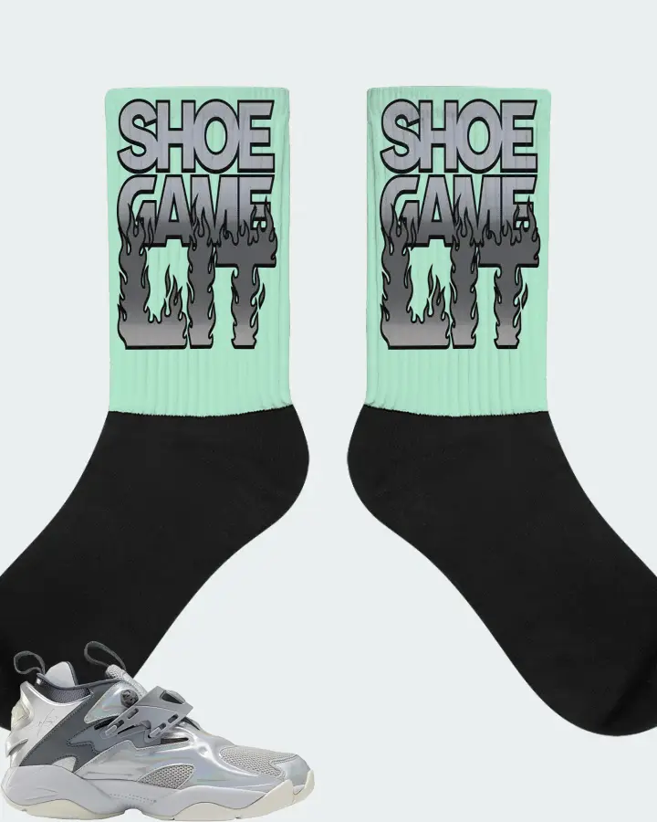 Reebok Pump Court Sneaker Matching Mint Socks - Shoe Game Lit Refreshed