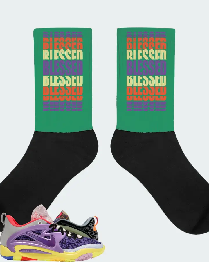 Nike KD 15 Sneaker Matching Kelly Green Socks - BLESSED Many Times