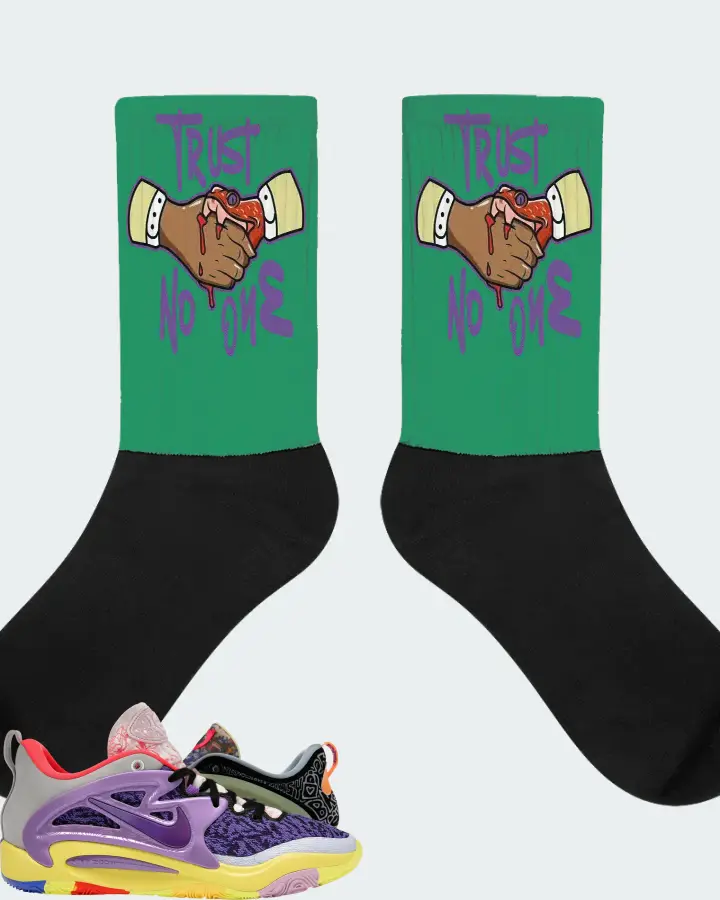 Nike KD 15 Sneaker Matching Kelly Green Socks - Trust No One