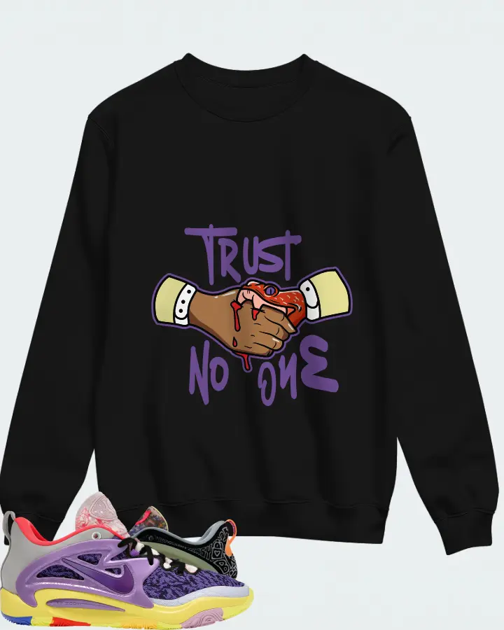 Nike KD 15 Sneaker Matching Black Sweatshirt - Trust No One