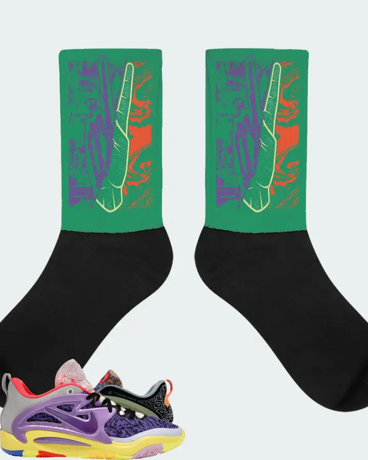 Nike KD 15 Sneaker Matching Kelly Green Socks - Peace of mind