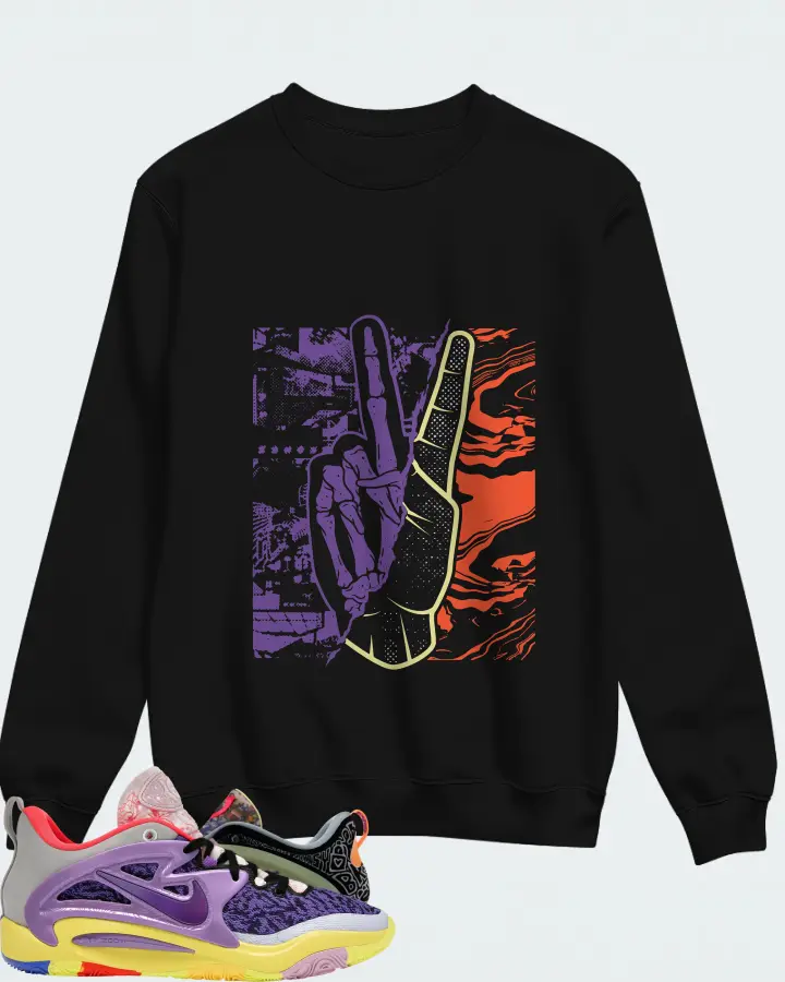 Nike KD 15 Sneaker Matching Black Sweatshirt - Peace of mind