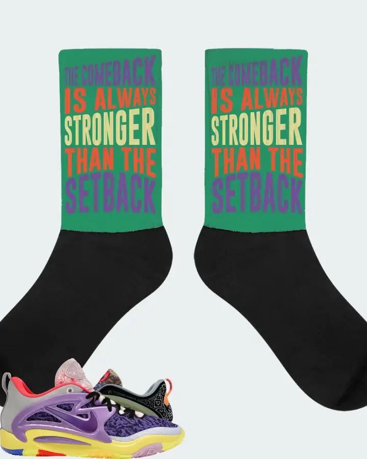 Nike KD 15 Sneaker Matching Kelly Green Socks - The Comeback