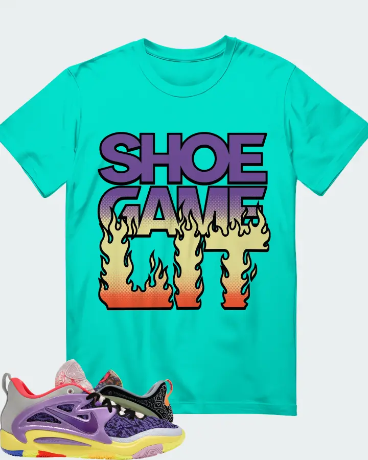 Nike KD 15 Sneaker Matching Teal T-Shirt - Shoe Game Lit Refreshed