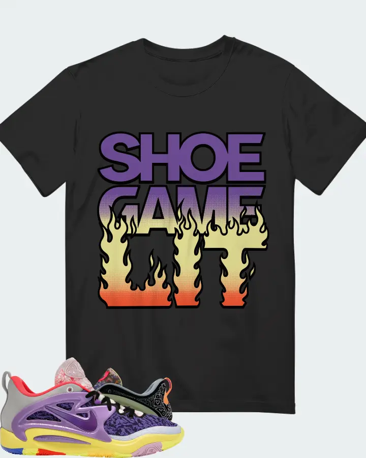 Nike KD 15 Sneaker Matching Graphite T-Shirt - Shoe Game Lit Refreshed