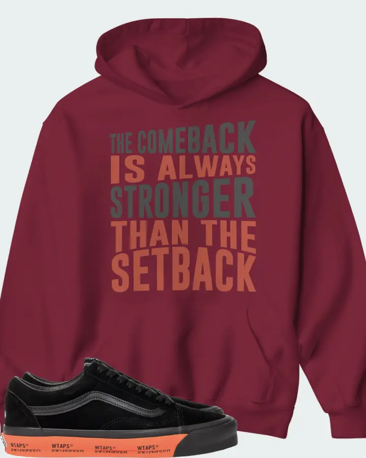Vans Old Skool Sneaker Matching Maroon Hoodie - The Comeback
