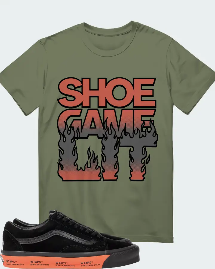 Vans Old Skool Sneaker Matching Olive Gildan T-Shirt - Shoe Game Lit Refreshed