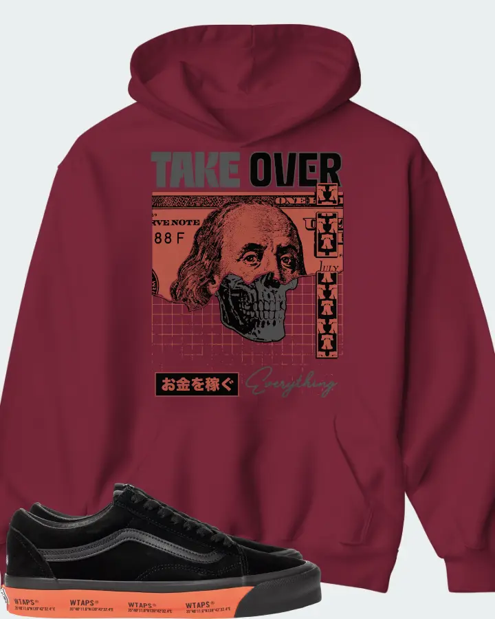 Vans Old Skool Sneaker Matching Maroon Hoodie - Take Over