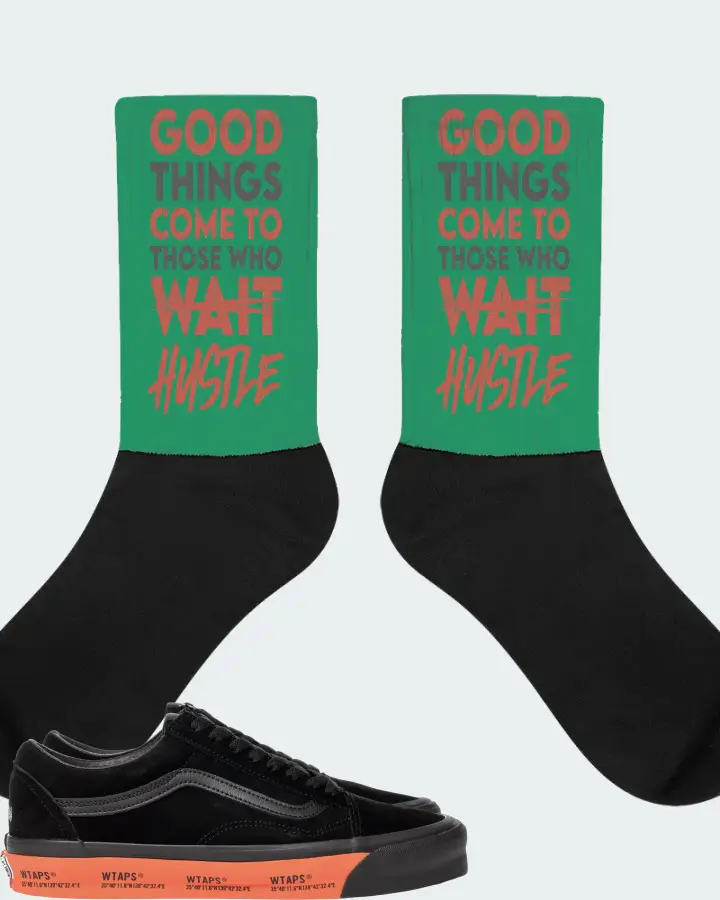 Vans Old Skool Sneaker Matching Kelly Green Socks - Good Things Come