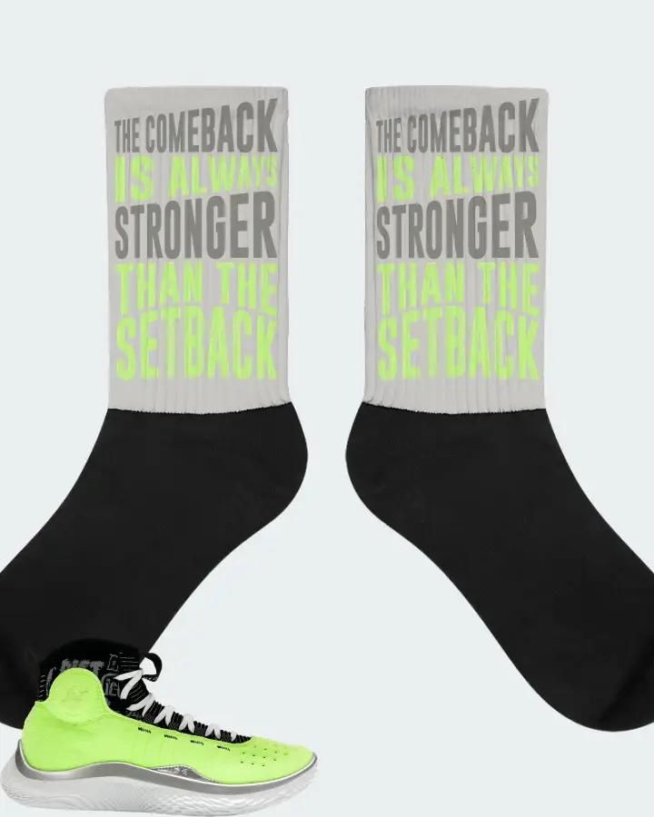 Under Armour Curry 4 Flotro Sneaker Matching Grey Socks - The Comeback