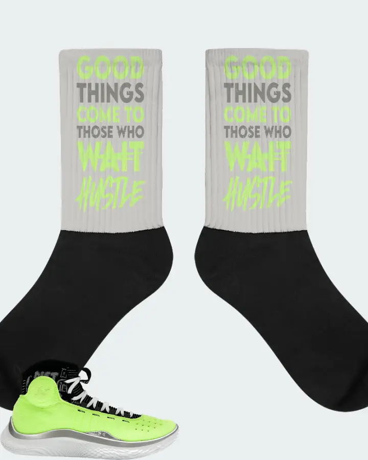 Under Armour Curry 4 Flotro Sneaker Matching Grey Socks - Good Things Come