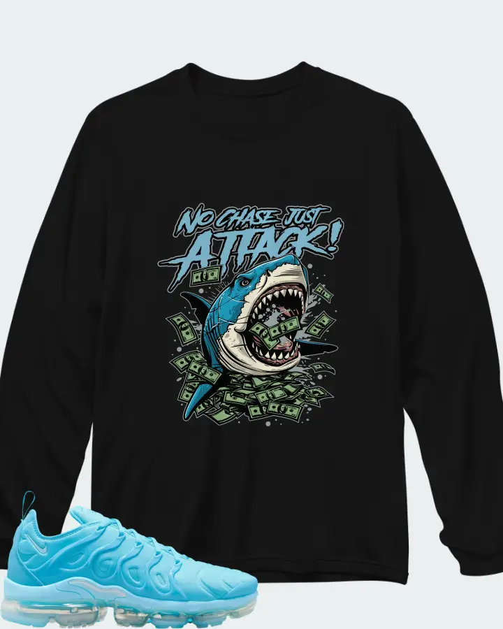 Nike Air VaporMax Plus University Blue Matching Long Sleeve T-Shirt