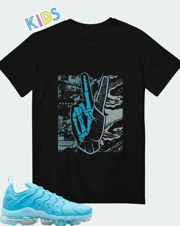 Nike Air VaporMax Plus University Blue Matching Kid's T-Shirt
