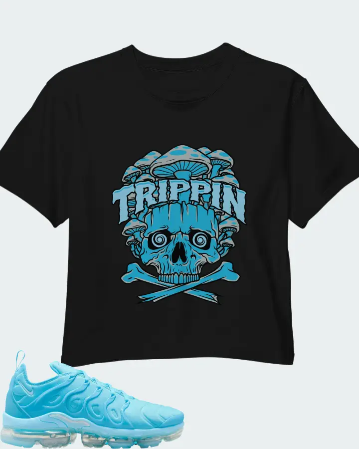 Nike Air VaporMax Plus University Blue Matching Crop Top