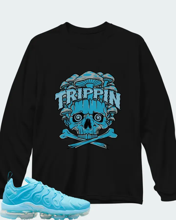 Nike Air VaporMax Plus University Blue Matching Long Sleeve T-Shirt