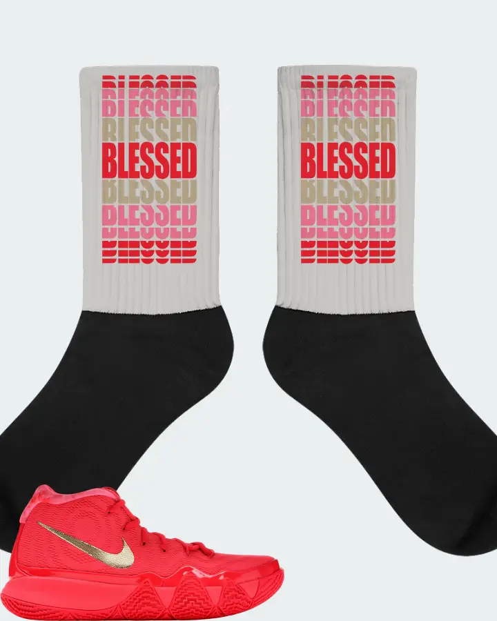 Nike Kyrie 4 Sneaker Matching Grey Socks - BLESSED Many Times