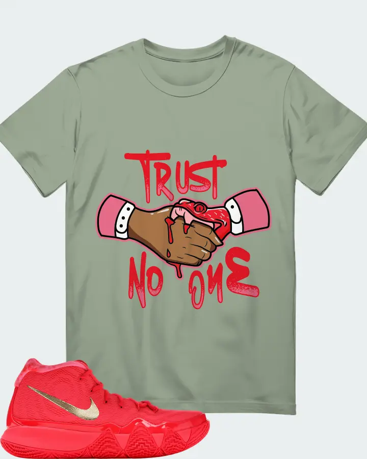 Nike Kyrie 4 Sneaker Matching Sage T-Shirt - Trust No One