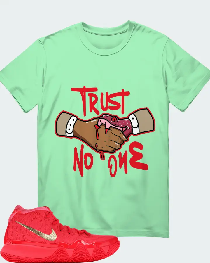 Nike Kyrie 4 Sneaker Matching Fresh Mint T-Shirt - Trust No One