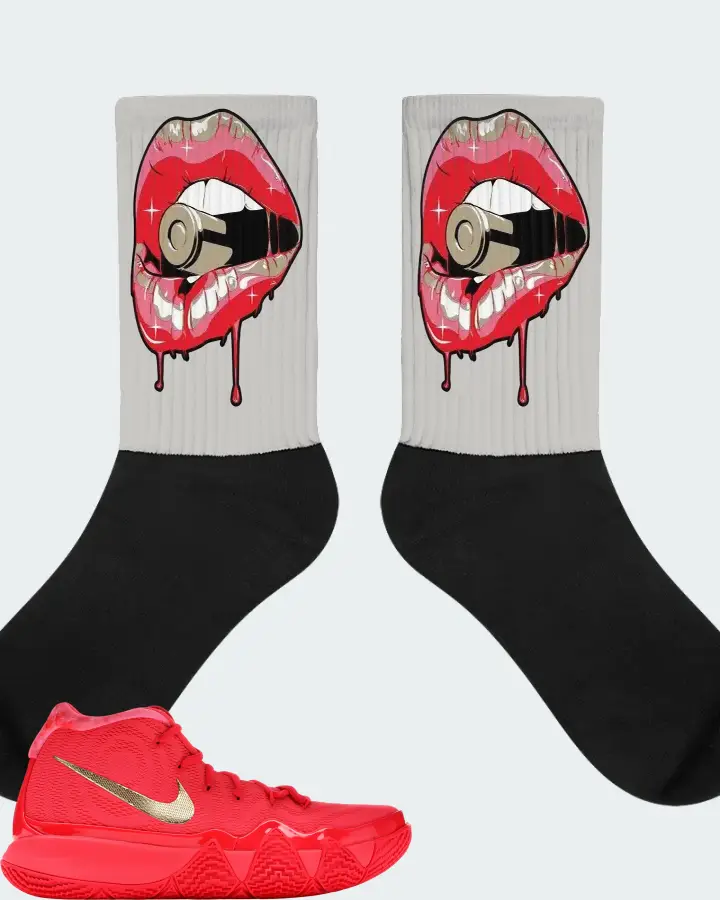 Nike Kyrie 4 Sneaker Matching Grey Socks - Kiss of Death