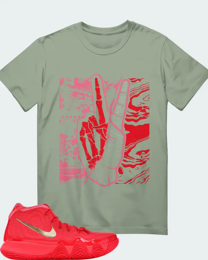 Nike Kyrie 4 Sneaker Matching Sage T-Shirt - Peace of mind