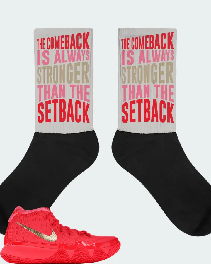 Nike Kyrie 4 Sneaker Matching Grey Socks - The Comeback