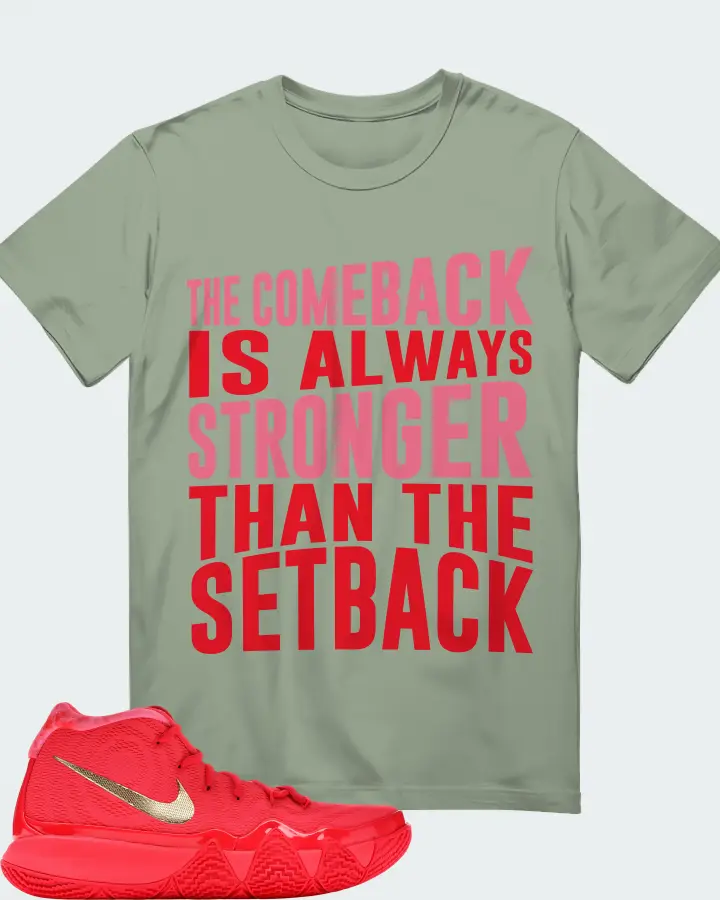 Nike Kyrie 4 Sneaker Matching Sage T-Shirt - The Comeback